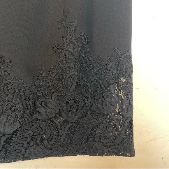 Carmen Marc Valvo Black Embroidered Mini Formal Dress Size 8 - Picture 6 of 7